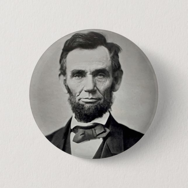 Abraham Lincoln Gettysburg Portrait 6 Cm Round Badge (Front)