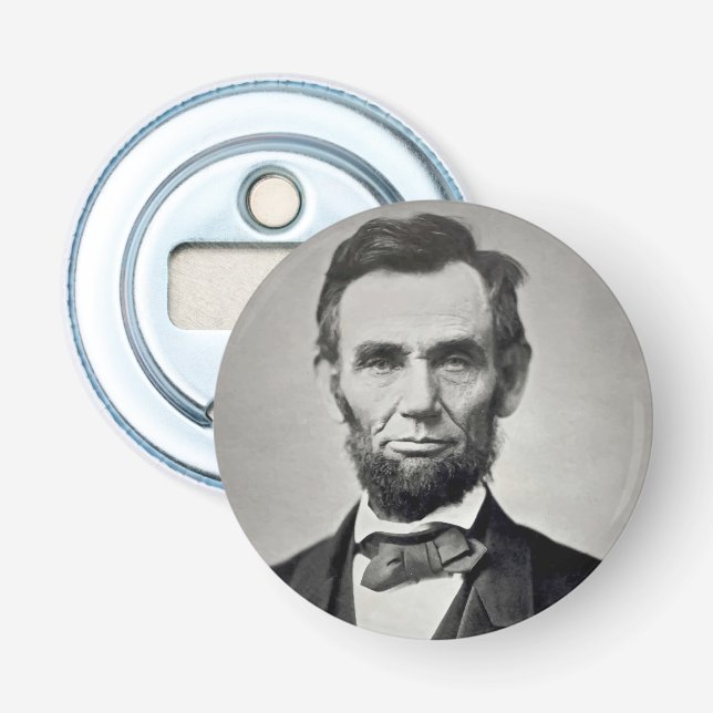 Abraham Lincoln Gettysburg Portrait Bottle Opener (Front)