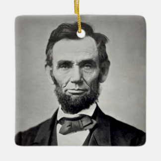 Abraham Lincoln Gettysburg Portrait Ceramic Tree Decoration