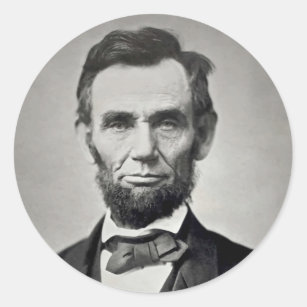 Abraham Lincoln Gettysburg Portrait Classic Round Sticker