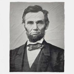 Abraham Lincoln Gettysburg Portrait Fleece Blanket