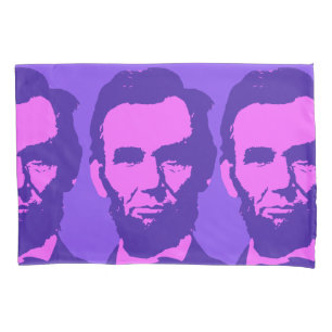 Abraham Lincoln in Pink & Purple Pillowcase