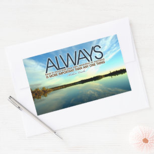 Abraham Lincoln Inspirational Quote "Always" Rectangular Sticker