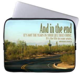 Abraham Lincoln Inspirational Quote "Life" Laptop Sleeve