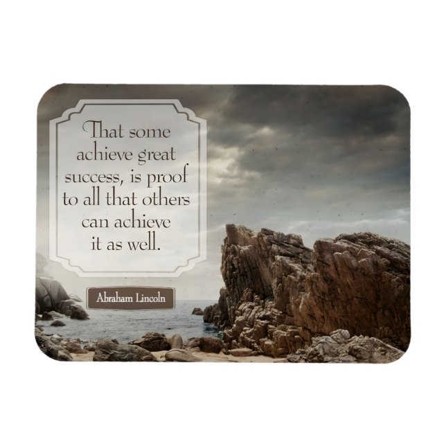 Abraham Lincoln Inspirational Quote "Success" Flex Magnet (Horizontal)