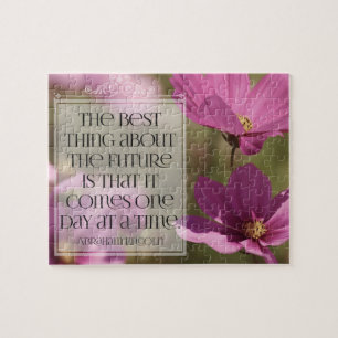 Abraham Lincoln Inspirational Quote "The future" Jigsaw Puzzle