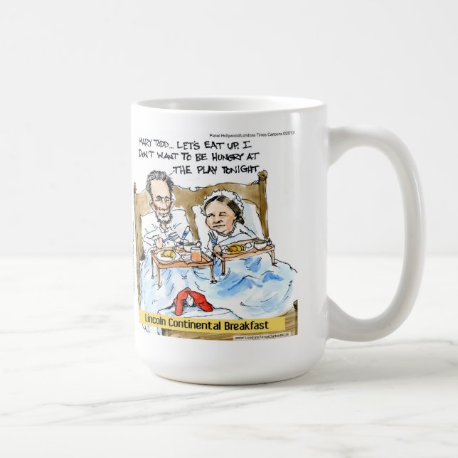 Abraham Lincoln & Mary Todd Breakfast In Bed Coffee Mug (Right)