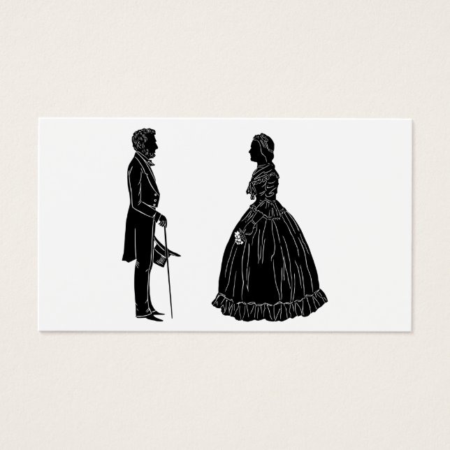 abraham lincoln mary todd lincoln silhouette (Front)