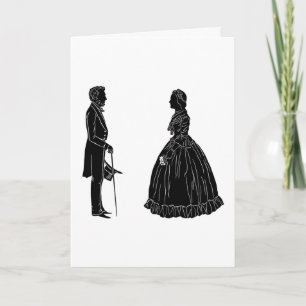 abraham lincoln mary todd lincoln silhouette card