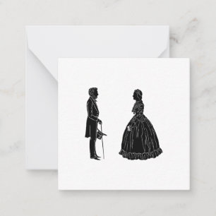 abraham lincoln mary todd lincoln silhouette card
