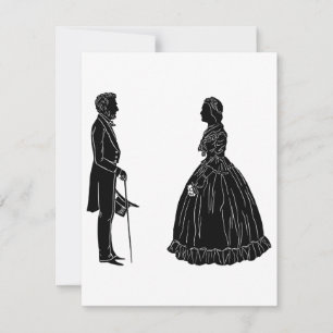 abraham lincoln mary todd lincoln silhouette card