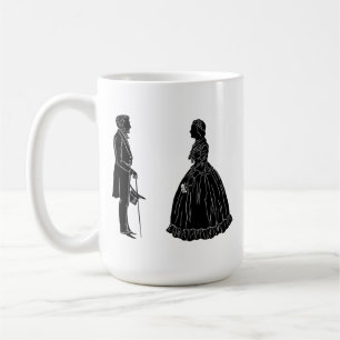 abraham lincoln mary todd lincoln silhouette coffee mug