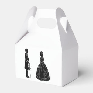 abraham lincoln mary todd lincoln silhouette favour box