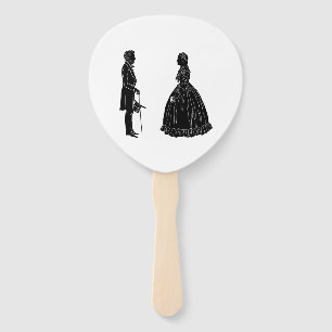 abraham lincoln mary todd lincoln silhouette hand fan