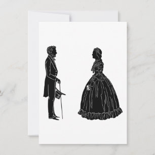 abraham lincoln mary todd lincoln silhouette invitation