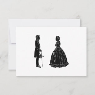 abraham lincoln mary todd lincoln silhouette invitation