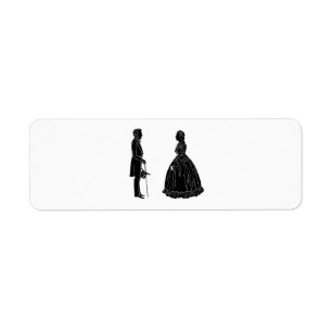 abraham lincoln mary todd lincoln silhouette return address label