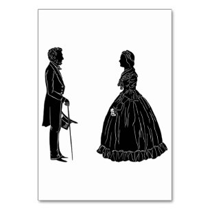 abraham lincoln mary todd lincoln silhouette table number