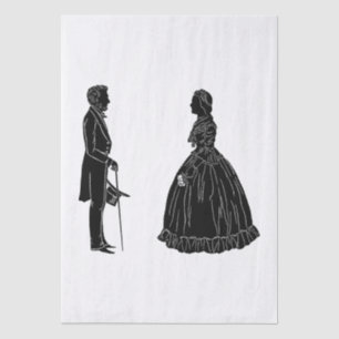abraham lincoln mary todd lincoln silhouette tissue paper