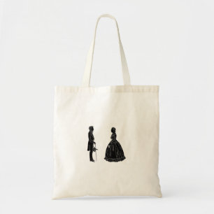 abraham lincoln mary todd lincoln silhouette tote bag