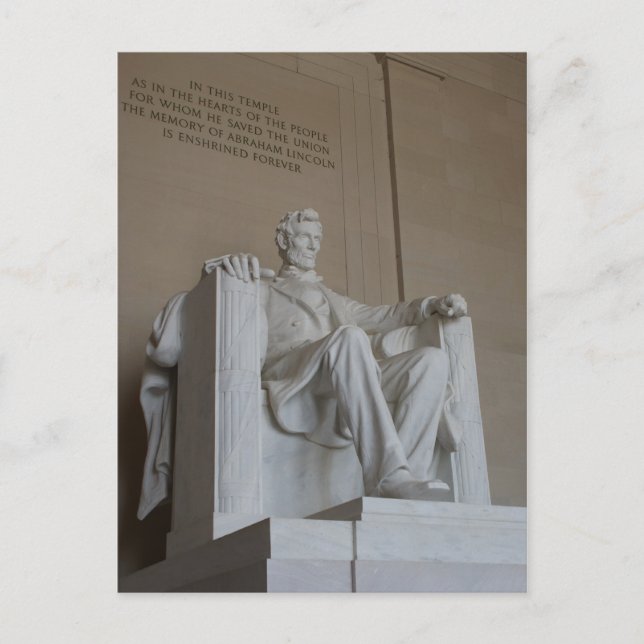 Abraham Lincoln Memorial Washington DC postcard (Front)