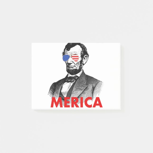 abraham lincoln merica post-it notes (Front)