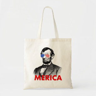 abraham lincoln merica tote bag