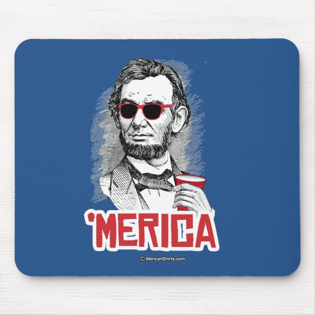 Abraham Lincoln 'Merican Party Mouse Pad (Front)