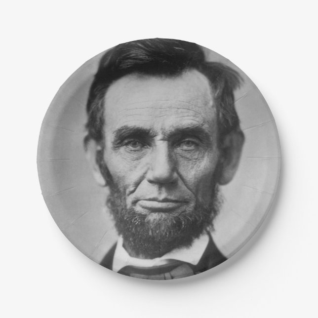 Abraham Lincoln Paper Plate (Front)