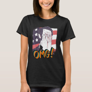 Abraham Lincoln Patriotism Oh My God OMG Pop Art T-Shirt