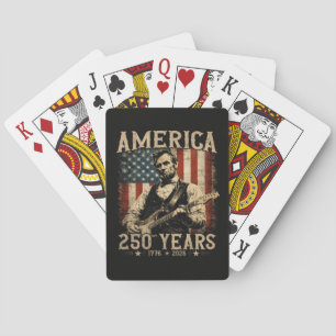Abraham Lincoln Playing Guitar 4th July Cards