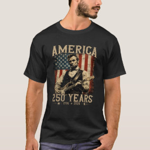 Abraham Lincoln Playing Guitar 4th July T-Shirt