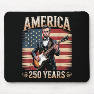 Abraham Lincoln Playing Guitar Anniversary S 4th Mouse Pad