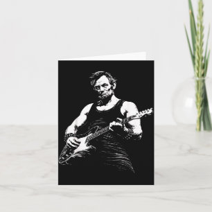 Abraham Lincoln Playing Guitar Funny Patriotic Card
