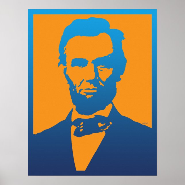 Abraham Lincoln Pop Art Poster (Front)