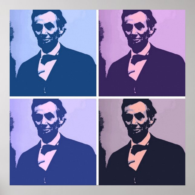 Abraham Lincoln Pop Art Poster (Front)