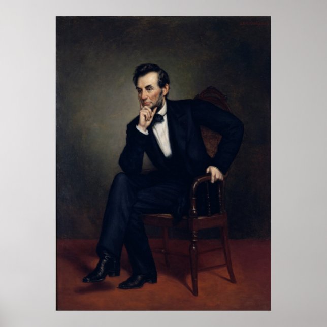 Abraham Lincoln Portrait by George Healy Poster (Front)