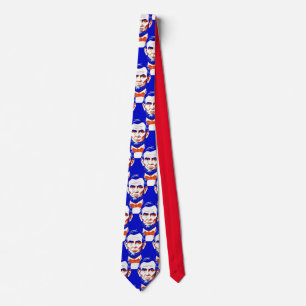 Abraham Lincoln Portrait - Graphic Illustration Tie