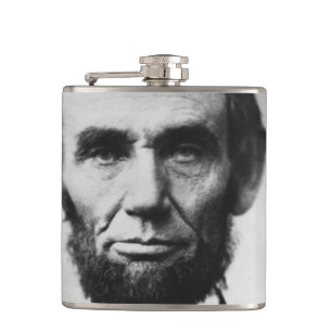 Abraham Lincoln Portrait Hip Flask