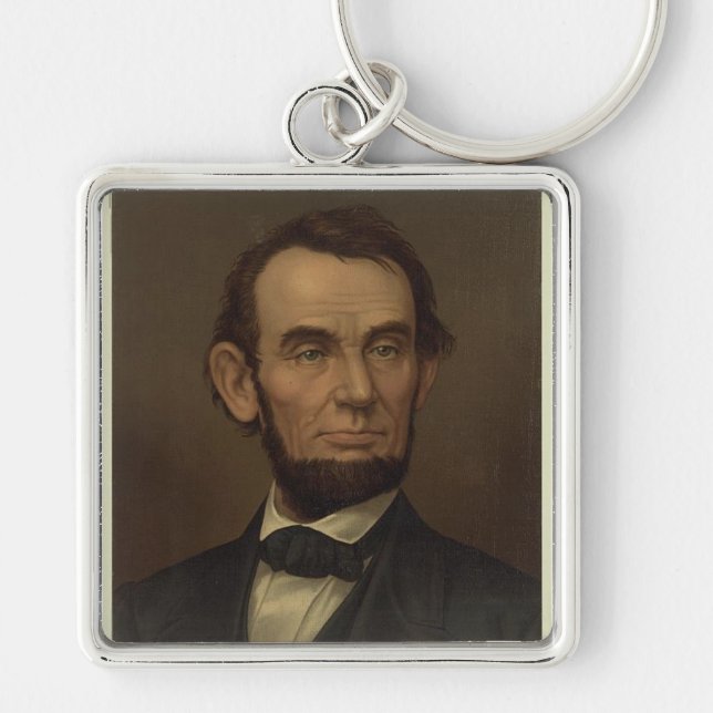 Abraham Lincoln Portrait Keychain (Front)