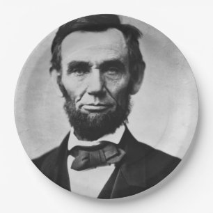 Abraham Lincoln Portrait Paper Plate