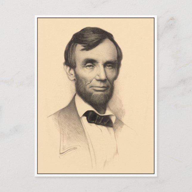 Abraham Lincoln Portrait Postcard (Front)