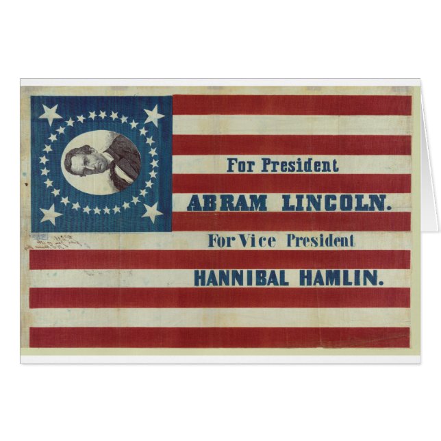 Abraham Lincoln Presidency Campaign Banner Flag (Front Horizontal)