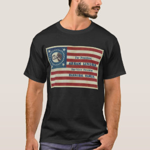 Abraham Lincoln Presidency Campaign Banner Flag T-Shirt