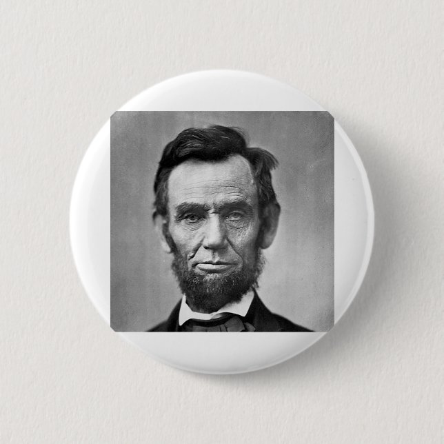 Abraham Lincoln - President 6 Cm Round Badge (Front)