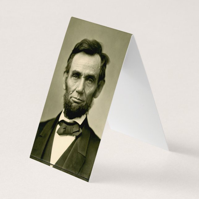 Abraham Lincoln president usa united states americ Business Card (Back)