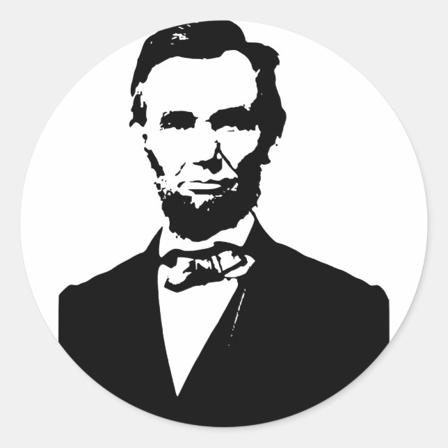 Abraham Lincoln President USA United States Classic Round Sticker (Front)
