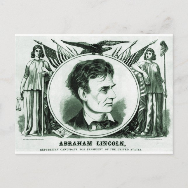Abraham Lincoln Presidential Candidate Postcard (Front)