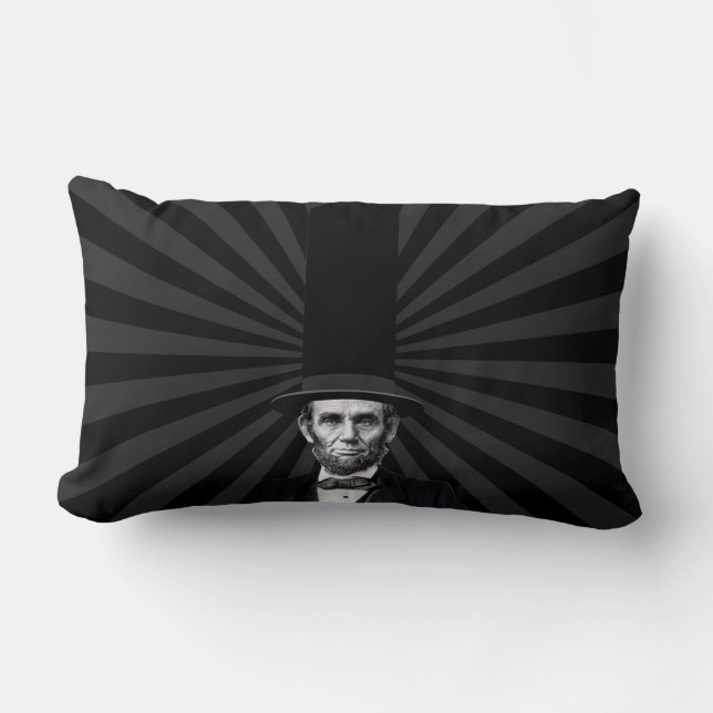 Abraham Lincoln Presidential Fashion Statement Lumbar Cushion (Front)