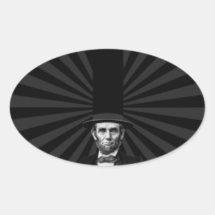 Abraham Lincoln Presidential Fashion Statement Oval Sticker